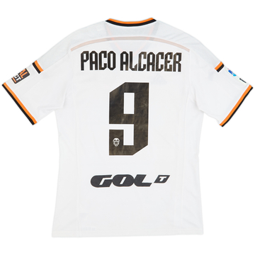 2014-15 Valencia Home Shirt Paco Alcacer #9 - 7/10 - (L)