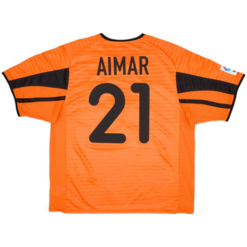 2001-02 Valencia Away Shirt Aimar #21 - 8/10 - (L)